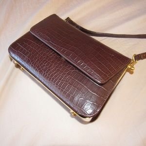 Kenneth Jay Lane leather double sided small purse